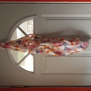 Beautiful silky vintage butterfly scarf
